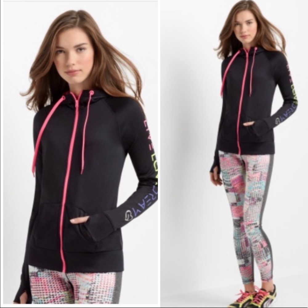 🆕 Aeropostale black zip-up yoga gym track jacket